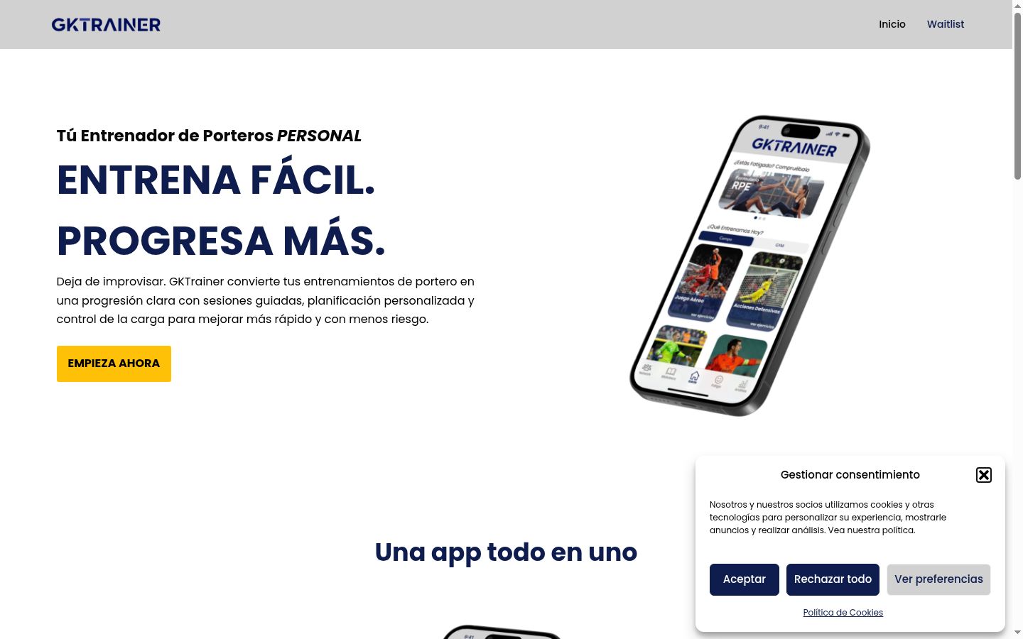 Screenshot tal-banner tal-kunsens muri qabel kwalunkwe interazzjoni