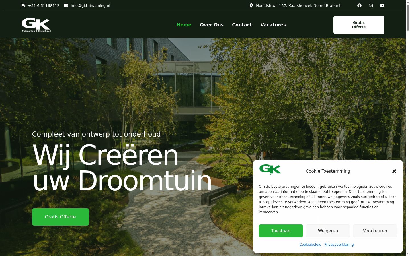 Screenshot tal-banner tal-kunsens muri qabel kwalunkwe interazzjoni