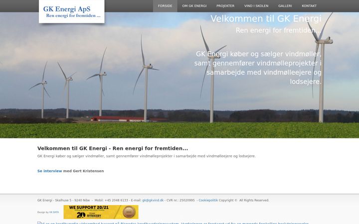 Screenshot of gkvind.dk
