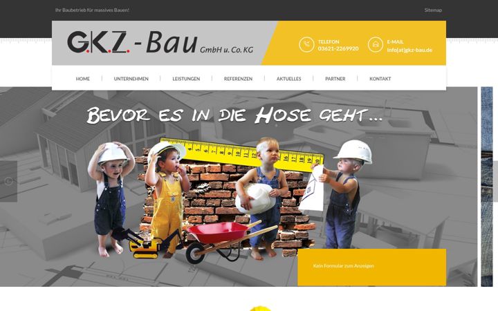 Skærmbillede af gkz-bau.de