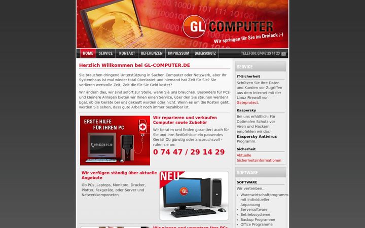Screenshot of gl-computer.de
