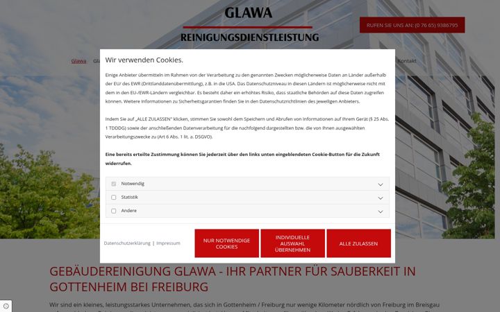 Screenshot of gla-wa.de