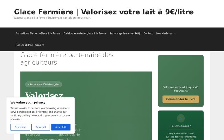 Screenshot of glace-fermiere.fr