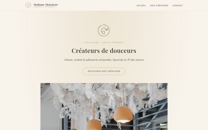 Screenshot of glacerie-madame-monsieur.fr