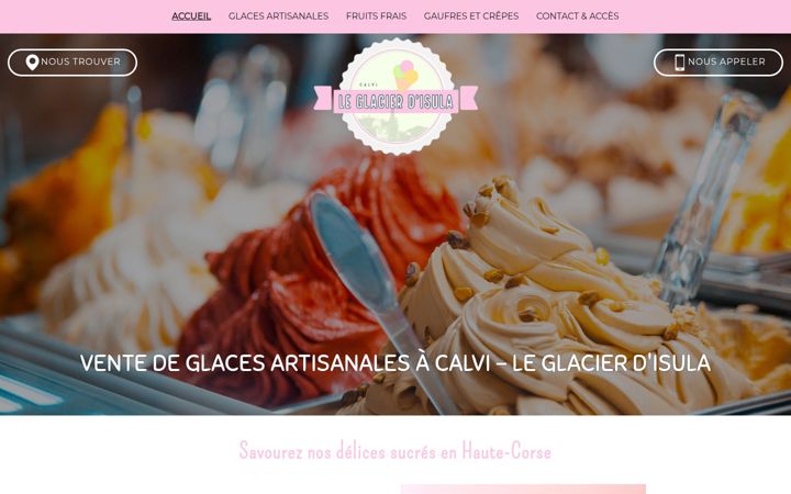 Screenshot of glacescalvi.fr