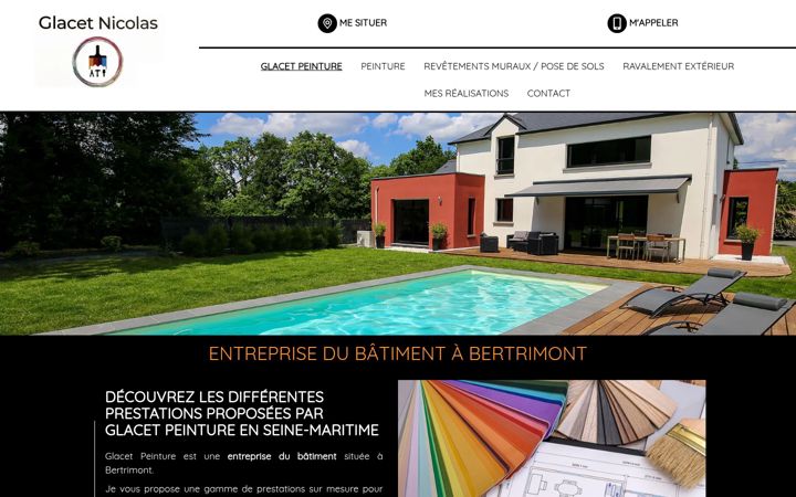 Screenshot of glacetpeinture.fr