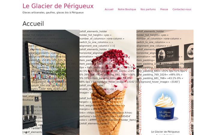 Screenshot of glacier-perigueux.fr