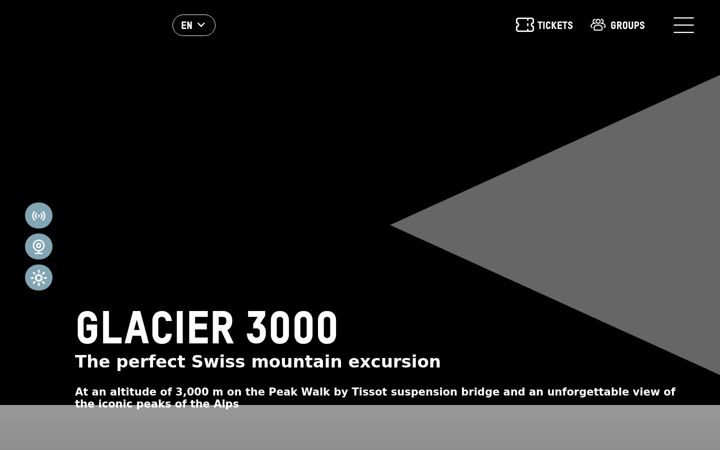 Screenshot of glacier3000.ch