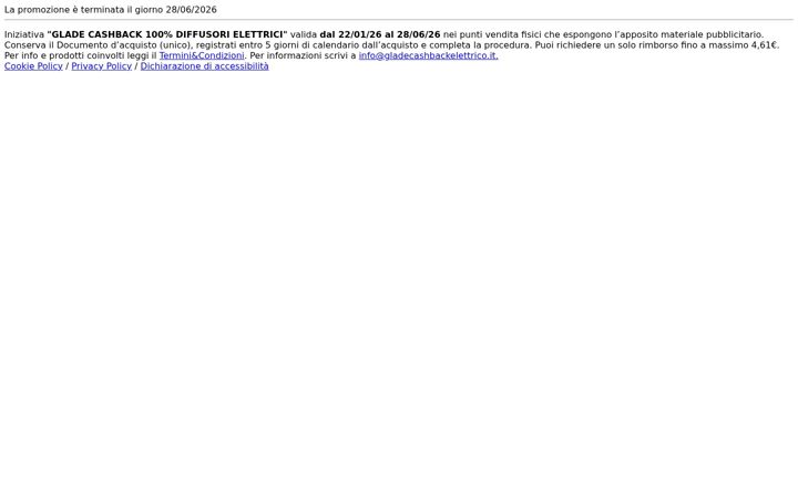 Screenshot of gladecashbackelettrico.it