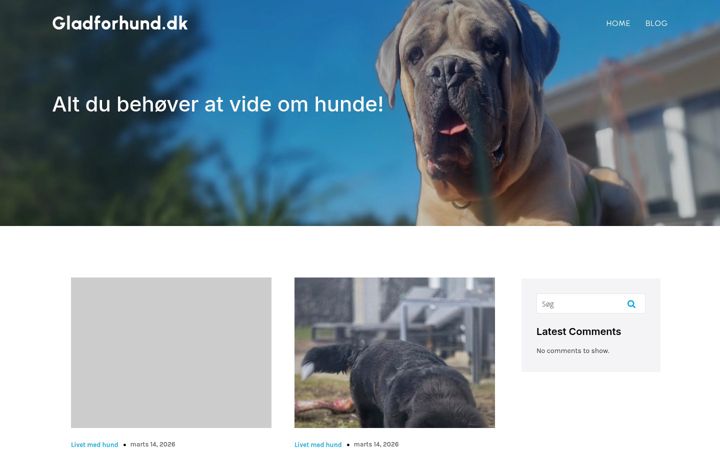 Screenshot of gladforhund.dk