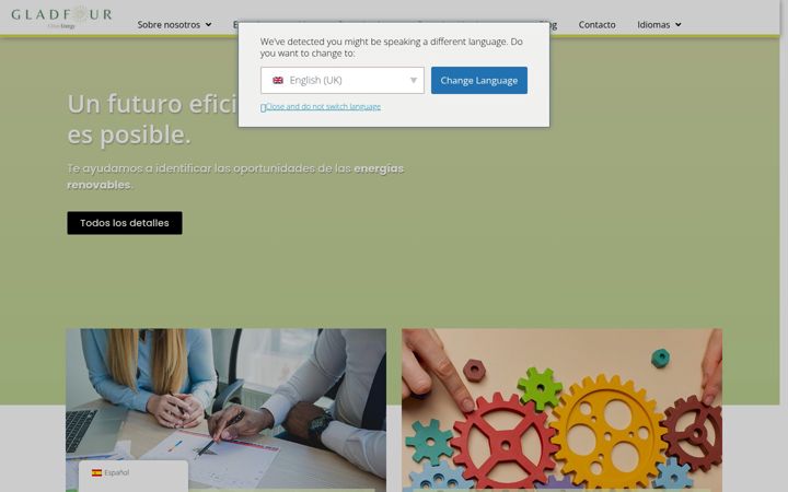 Screenshot di gladfour.com