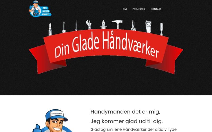 Screenshot of gladhaand.dk
