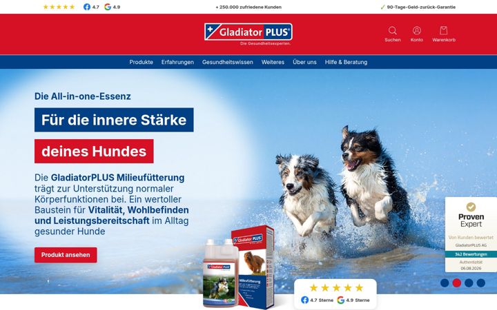 Screenshot of gladiatorplus.com
