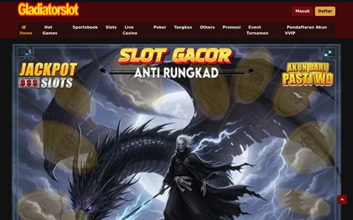 Screenshot of gladiatorslot.org