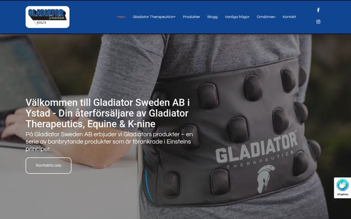 Screenshot of gladiatorsweden.se