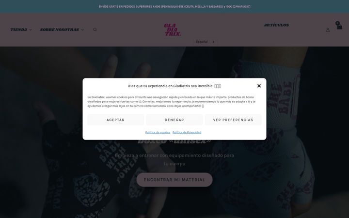 Screenshot of gladiatrix.es