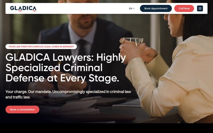Screenshot of gladica.law