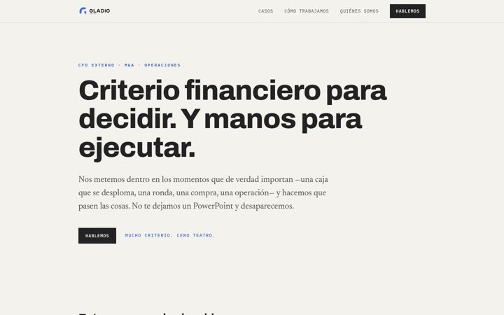Screenshot of gladiocapital.es