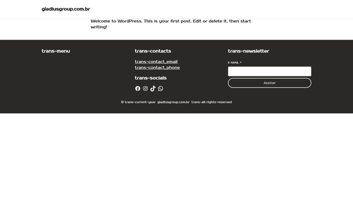 Screenshot of gladiustech.com.br