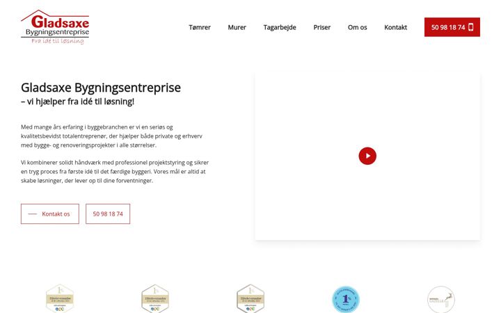 Screenshot of gladsaxebyg.dk