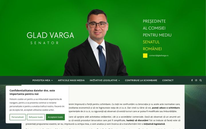 Screenshot of gladvarga.ro