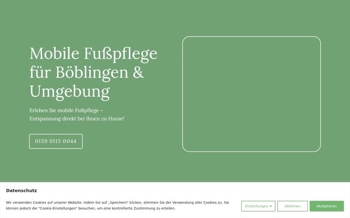 Screenshot of gladys-fusspflege.de