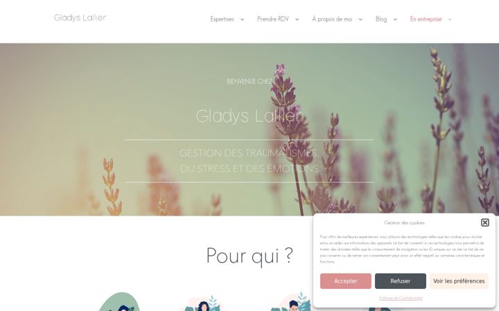 Screenshot of gladyslallier.fr