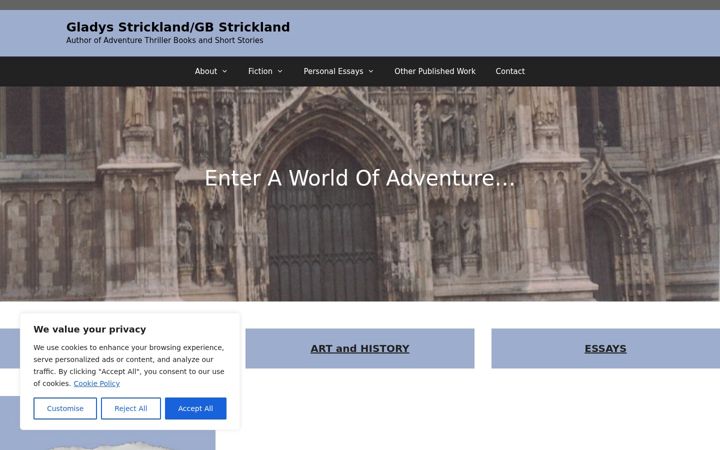 Screenshot of gladysstrickland.com