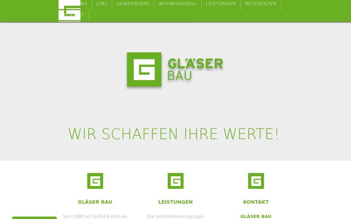 Screenshot of glaeser-bau.de