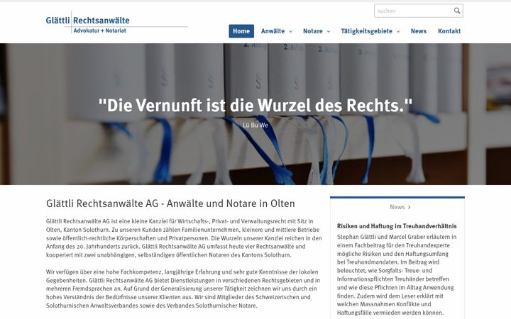 Screenshot of glaettli-rechtsanwaelte.ch