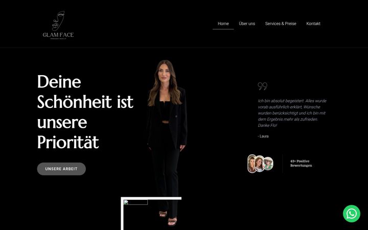 Screenshot of glam-face.de