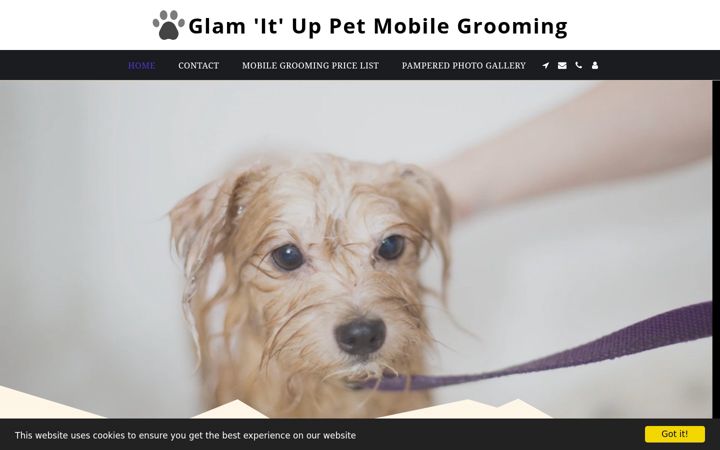 Screenshot of glam-it-up-pet-mobile-grooming.com
