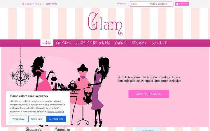 Screenshot of glam-store.it