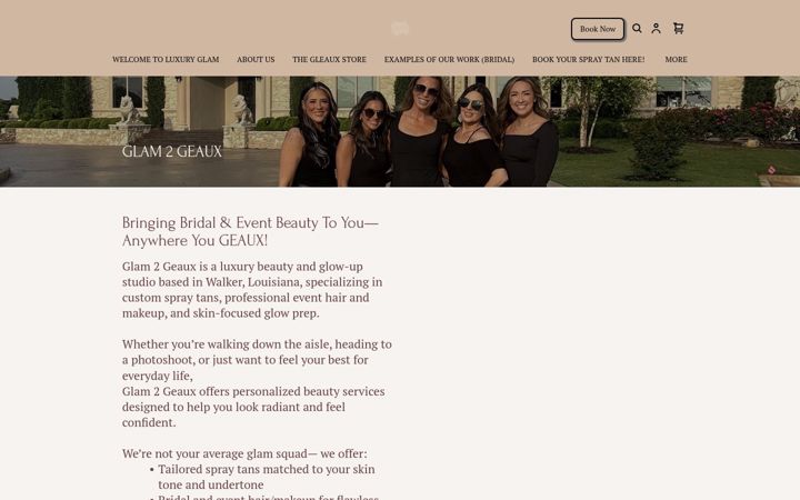 Screenshot of glam2geaux.com
