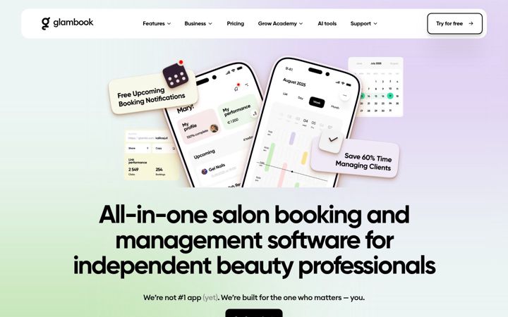 Screenshot of glambook.com
