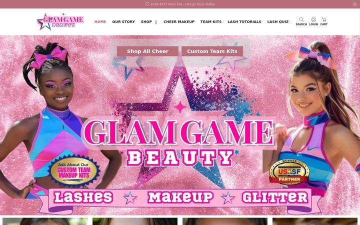 Screenshot of glamgamebeauty.com