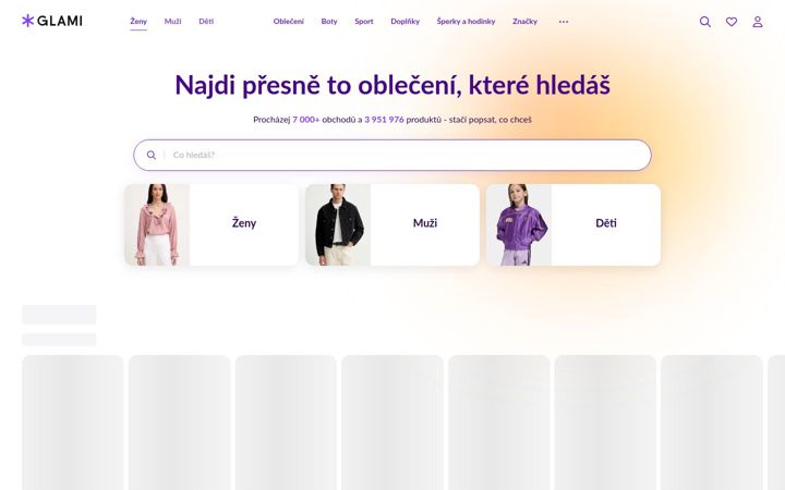Screenshot ta' glami.cz