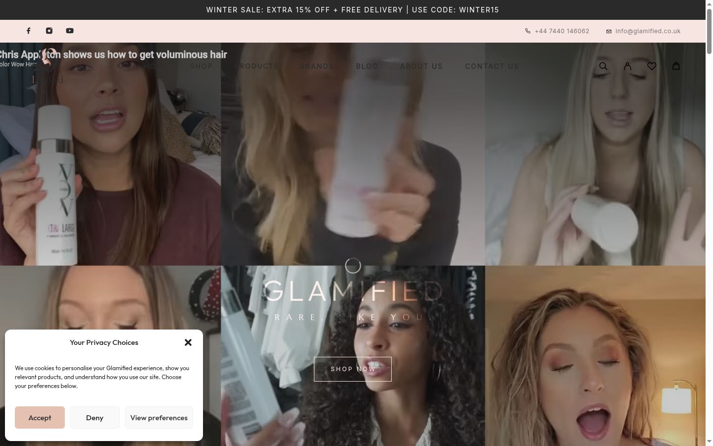 Capture d'écran de la bannière de consentement affichée avant toute interaction
