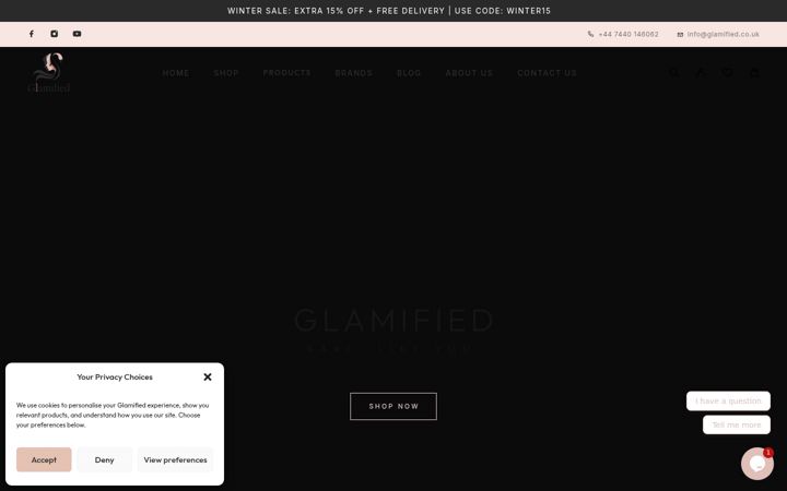 Screenshot of glamified.co.uk