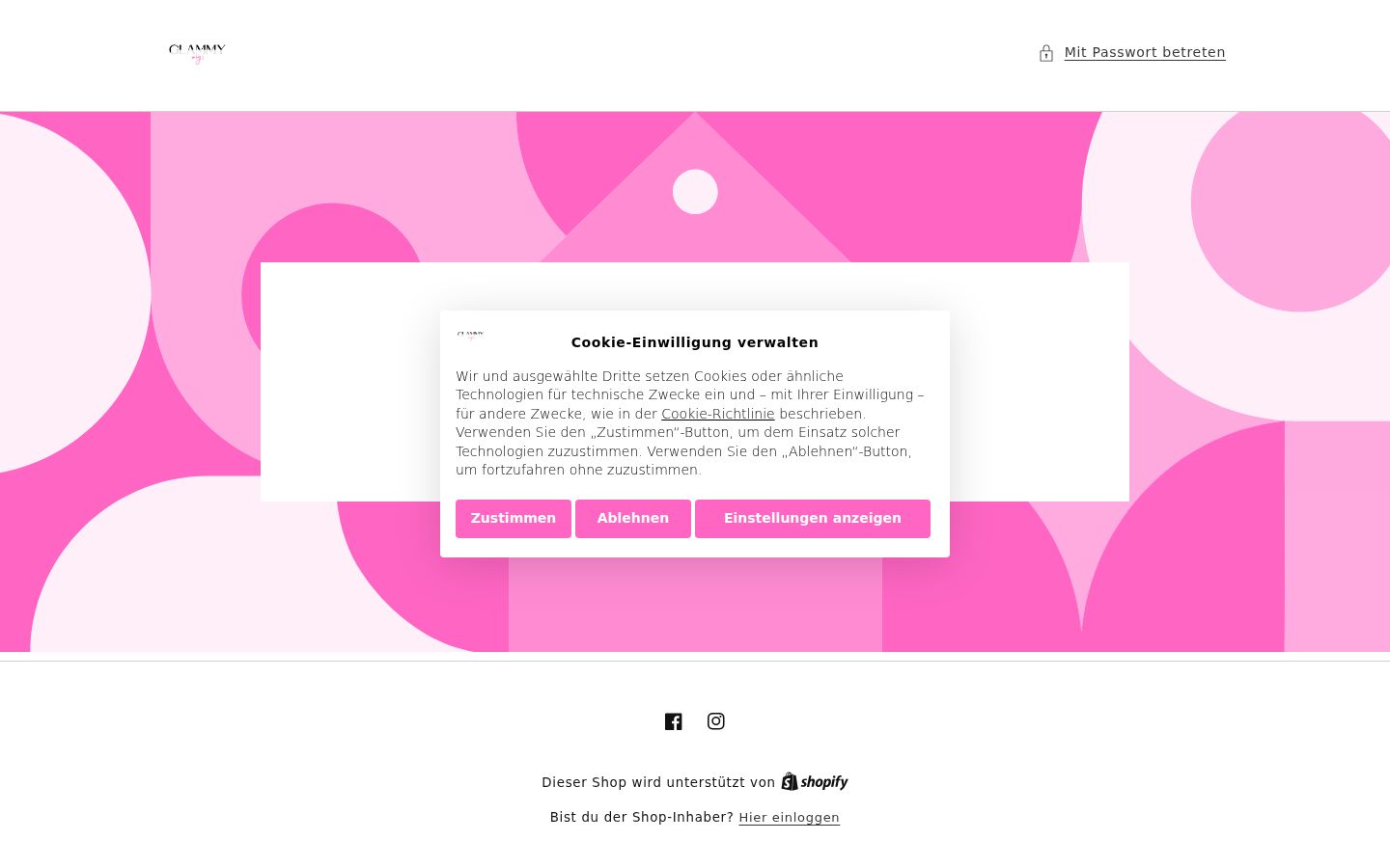 Screenshot del banner di consenso mostrato prima di qualsiasi interazione