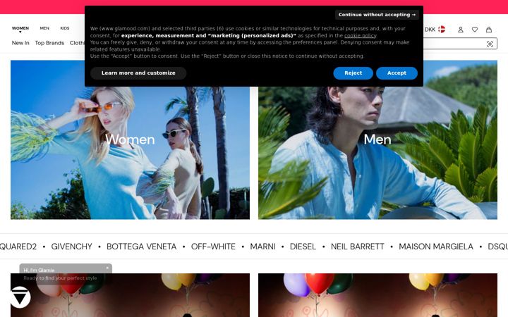 Screenshot of glamood.com
