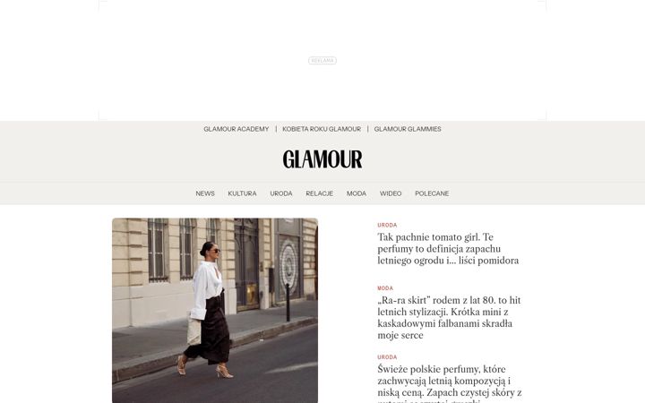 Screenshot of glamour.pl
