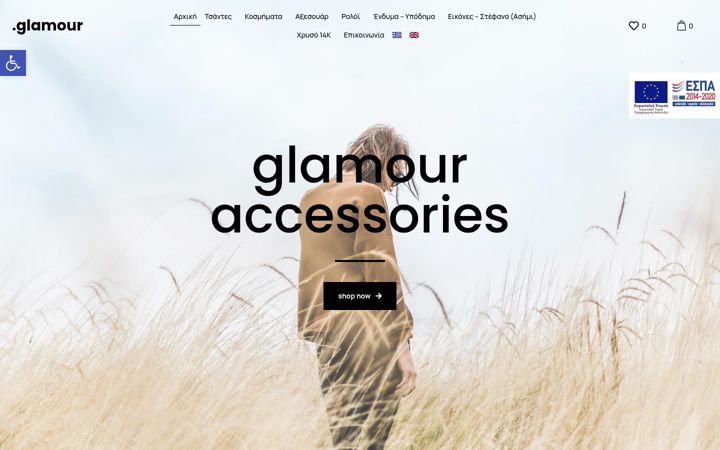 Screenshot of glamouraccessories.gr