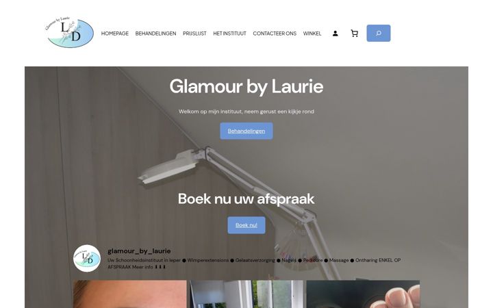 Screenshot of glamourbylaurie.be