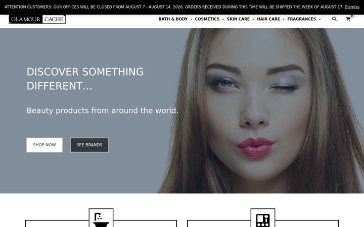Screenshot of glamourcache.com