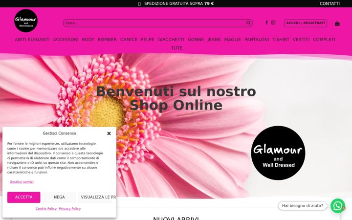 Screenshot of glamourquarrata.it