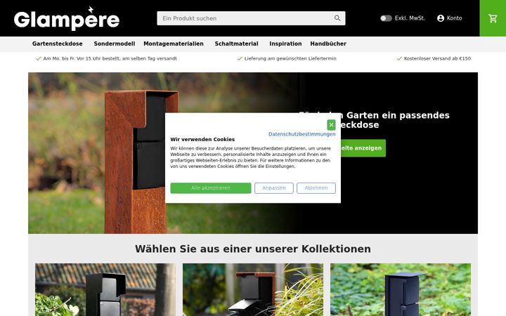 Screenshot of glampere.de