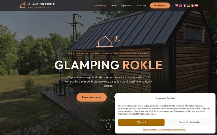Screenshot of glamping-rokle.cz