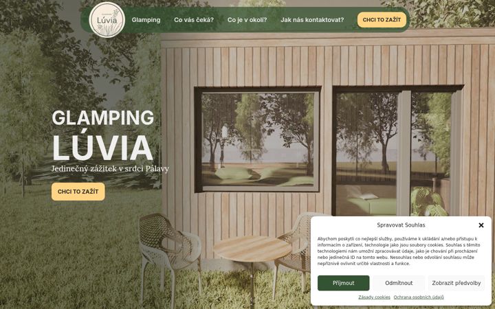 Screenshot of glampingluvia.cz