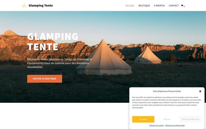Screenshot of glampingtente.com
